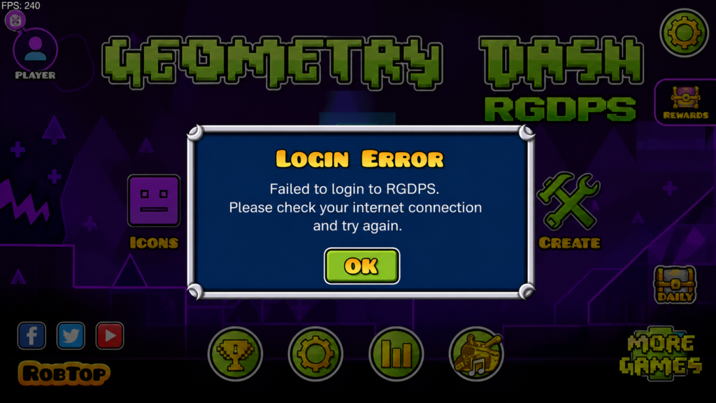 RGDPS Login Error