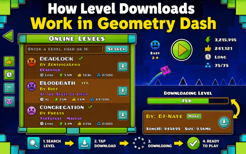 How Level Downloads Work in Geometry Dash